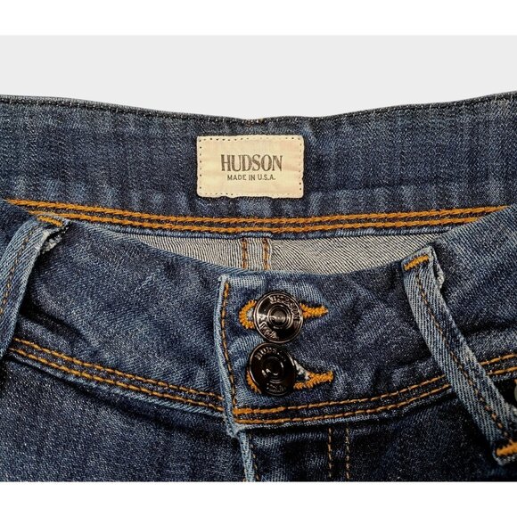 Hudson‎ Jeans Womens 26 Blue Bootcut Flap Pocket Distressed Denim Made USA - Picture 4 of 10
